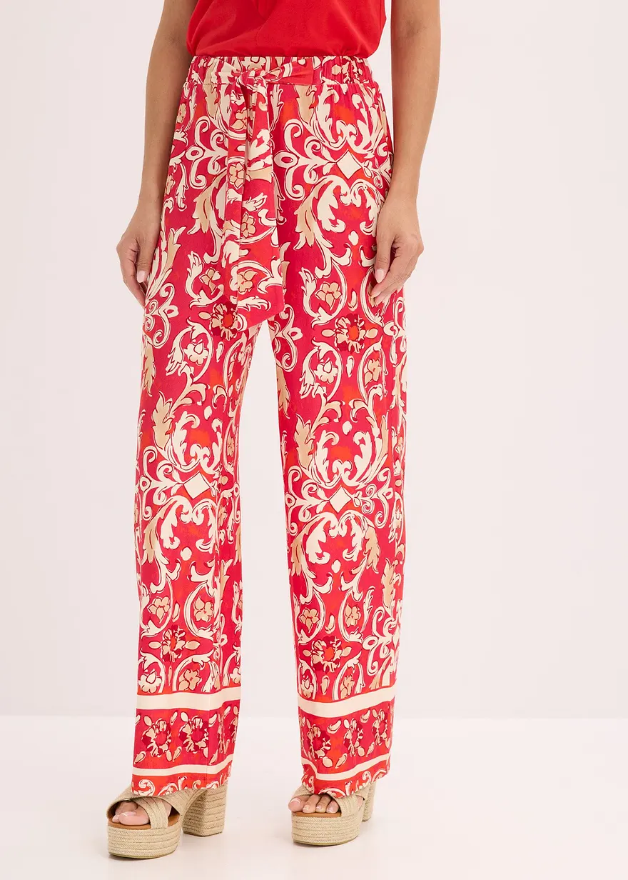 bedruckte Jersey-Hose aus softem Viskose-Mix