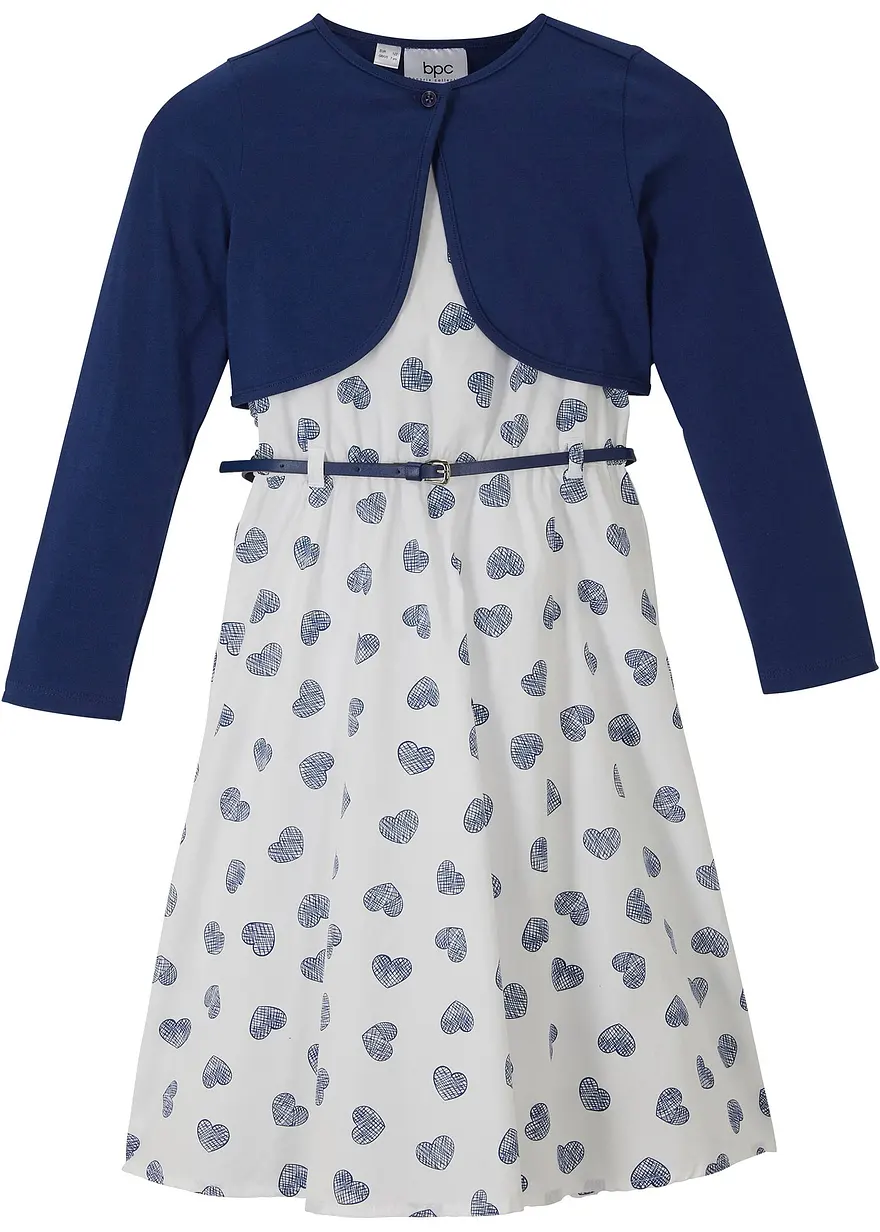 Kleid + Bolero + Gürtel (3-tlg.Set)