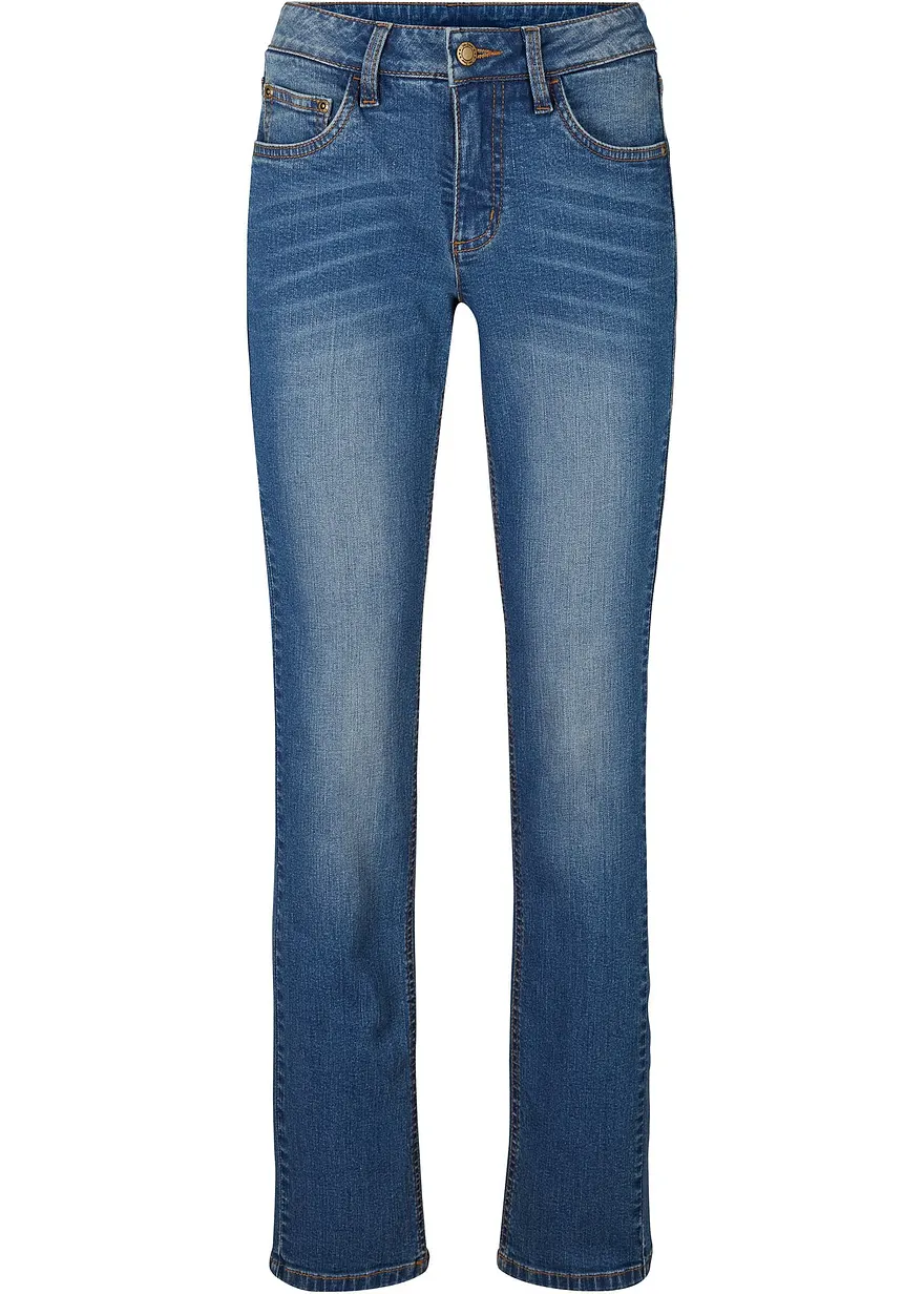 Straight-Jeans Mid Waist, Stretch