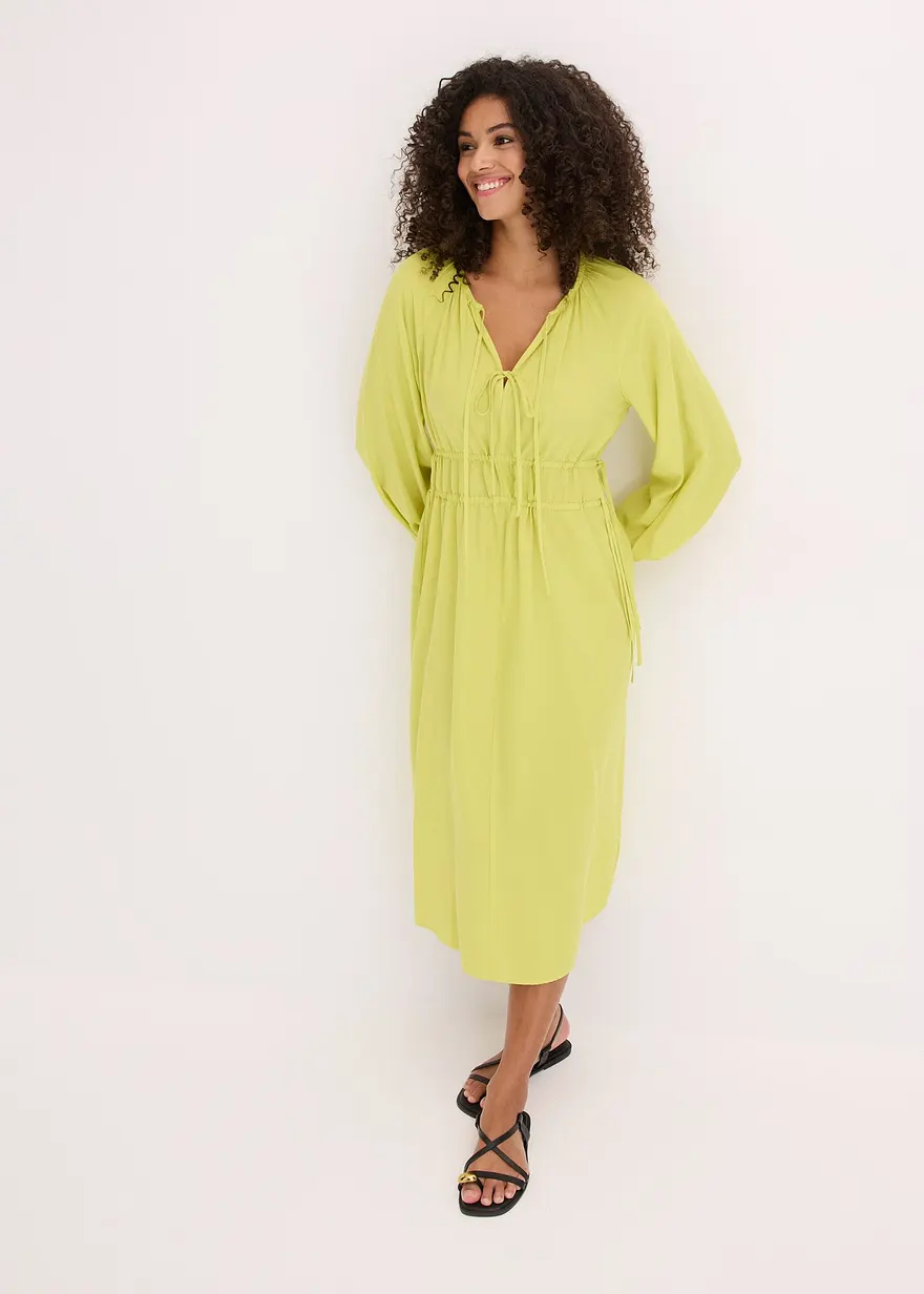 Tunika-Kleid aus fließendem Viskose-Mix