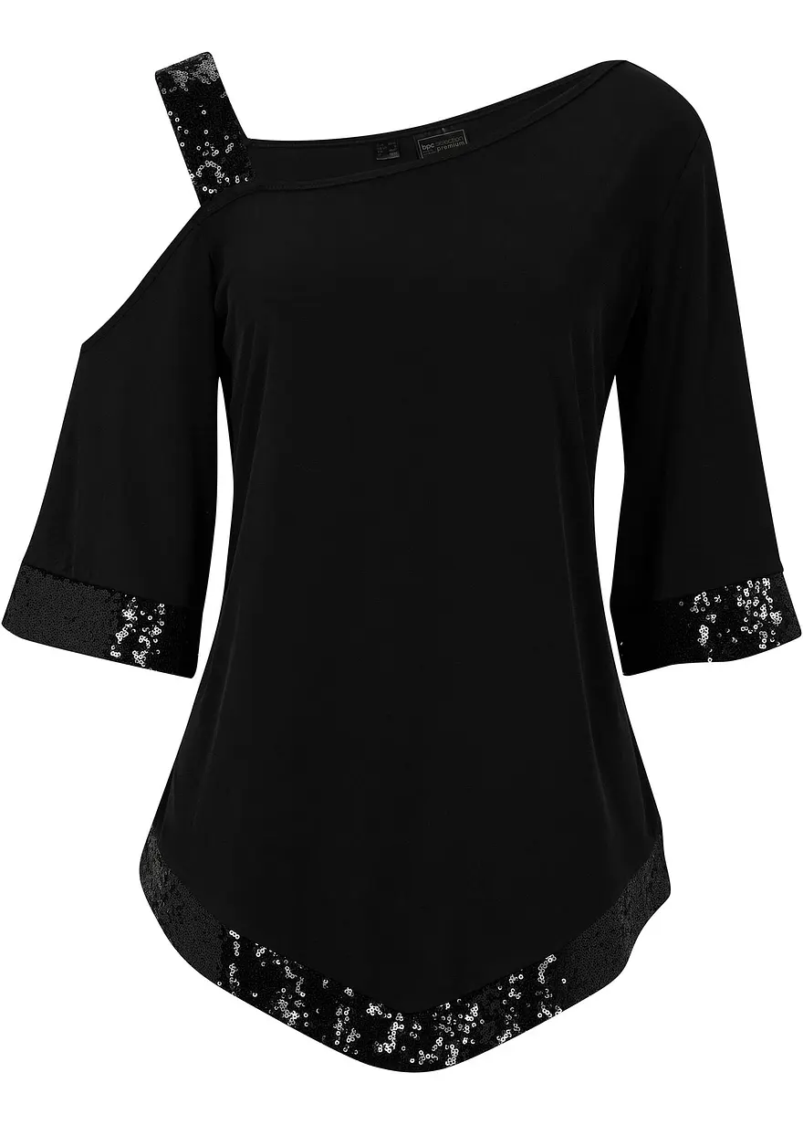 Tunika-Shirt mit Pailletten