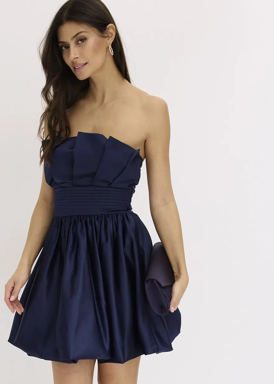 Ballonkleid aus glänzendem Satin