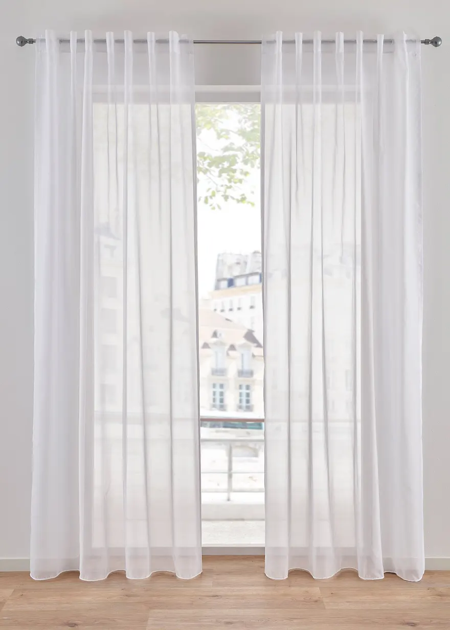 Gardine aus leichtem Voile (1er Pack)