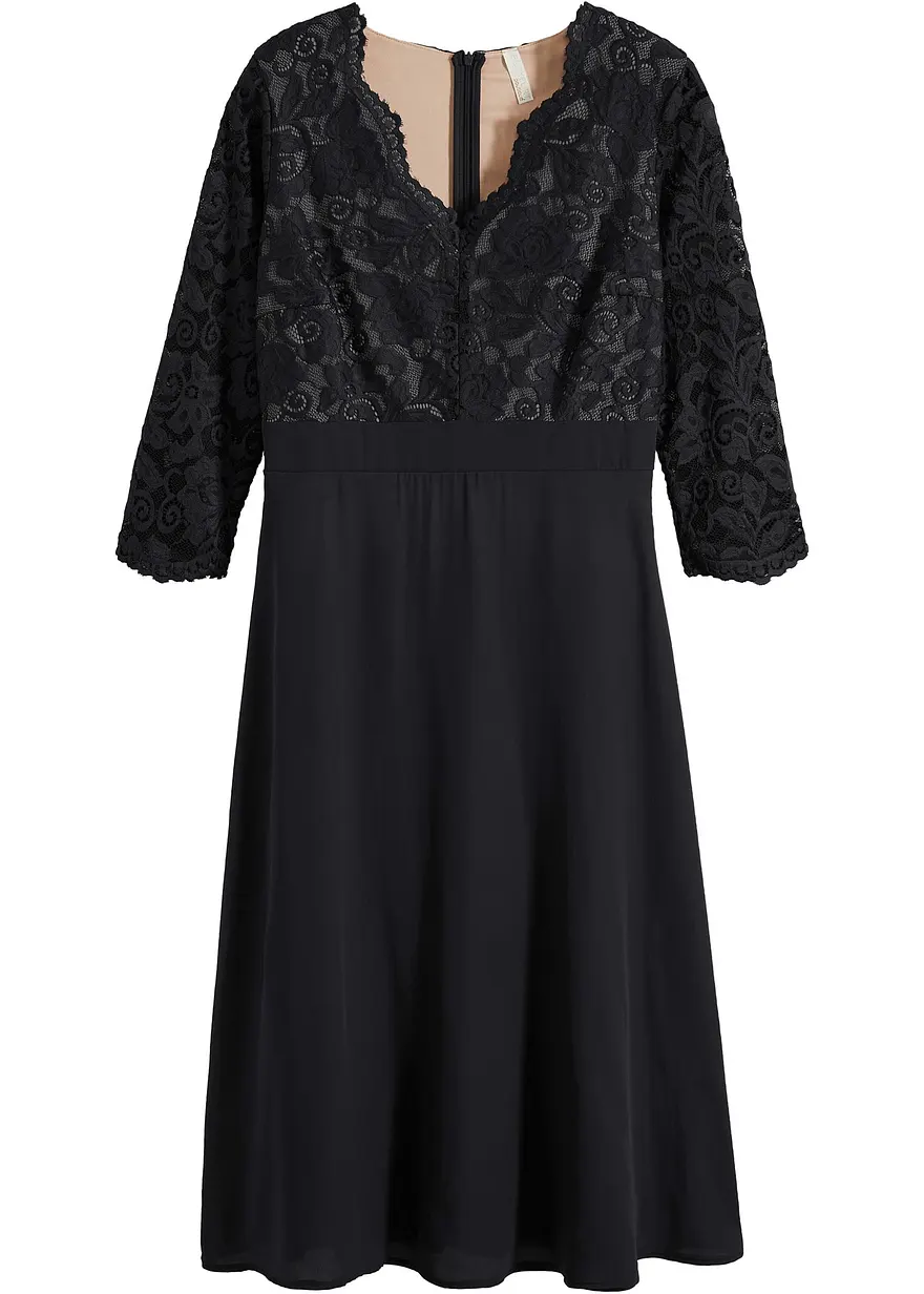 Chiffonkleid mit Spitze