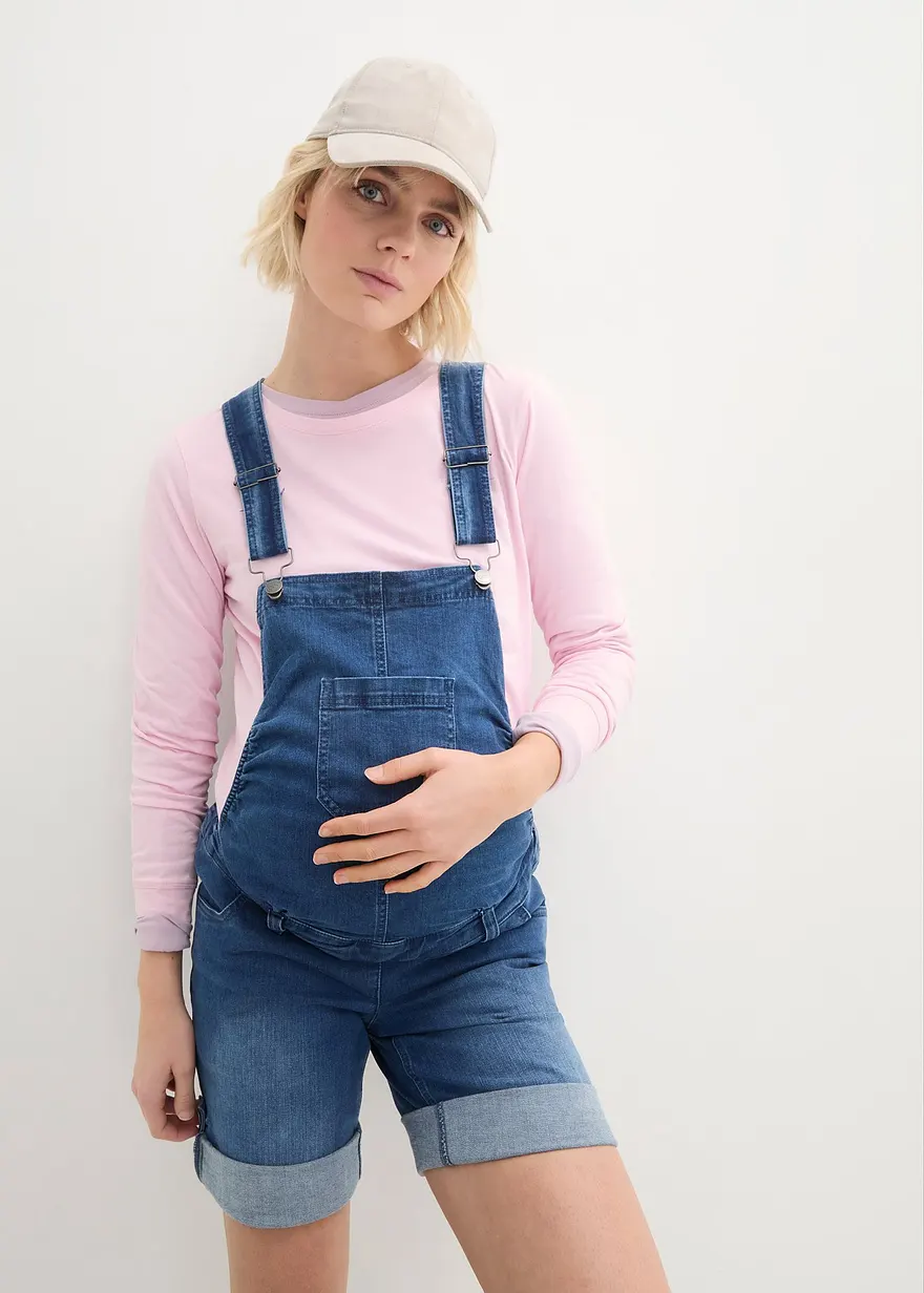 2-in-1 Umstands-Latzshorts und Bermuda-Latzshorts