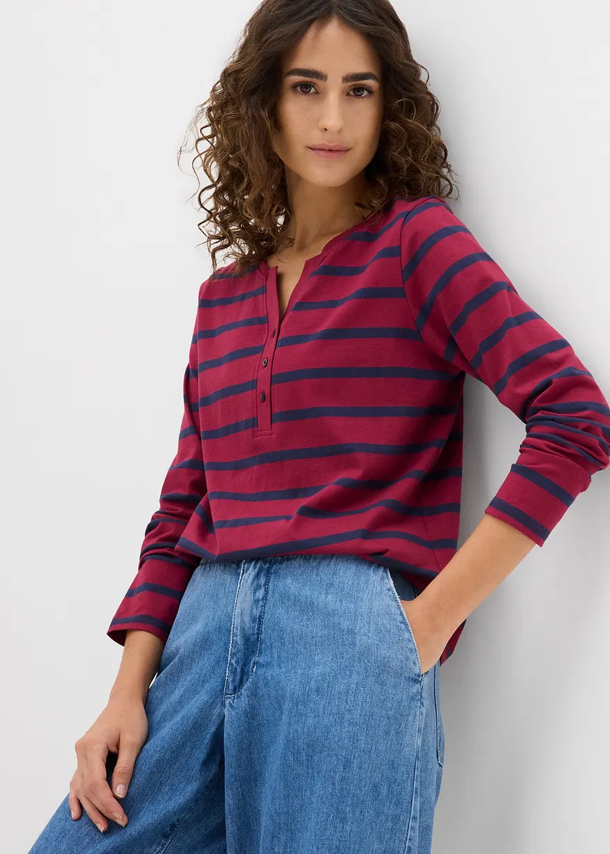 Henleyshirt aus reiner Bio-Baumwolle