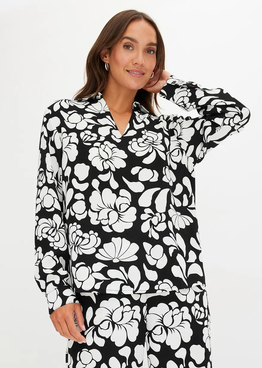 bedruckte Bluse