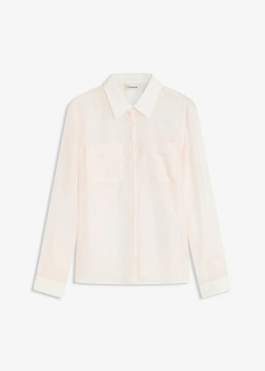 transparente Bluse mit Struktur