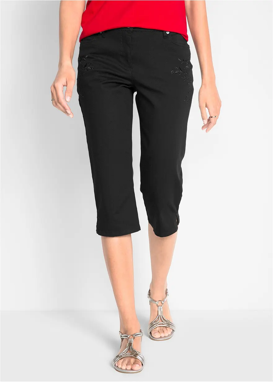 Slim Fit Jeans, Mid Waist, cropped