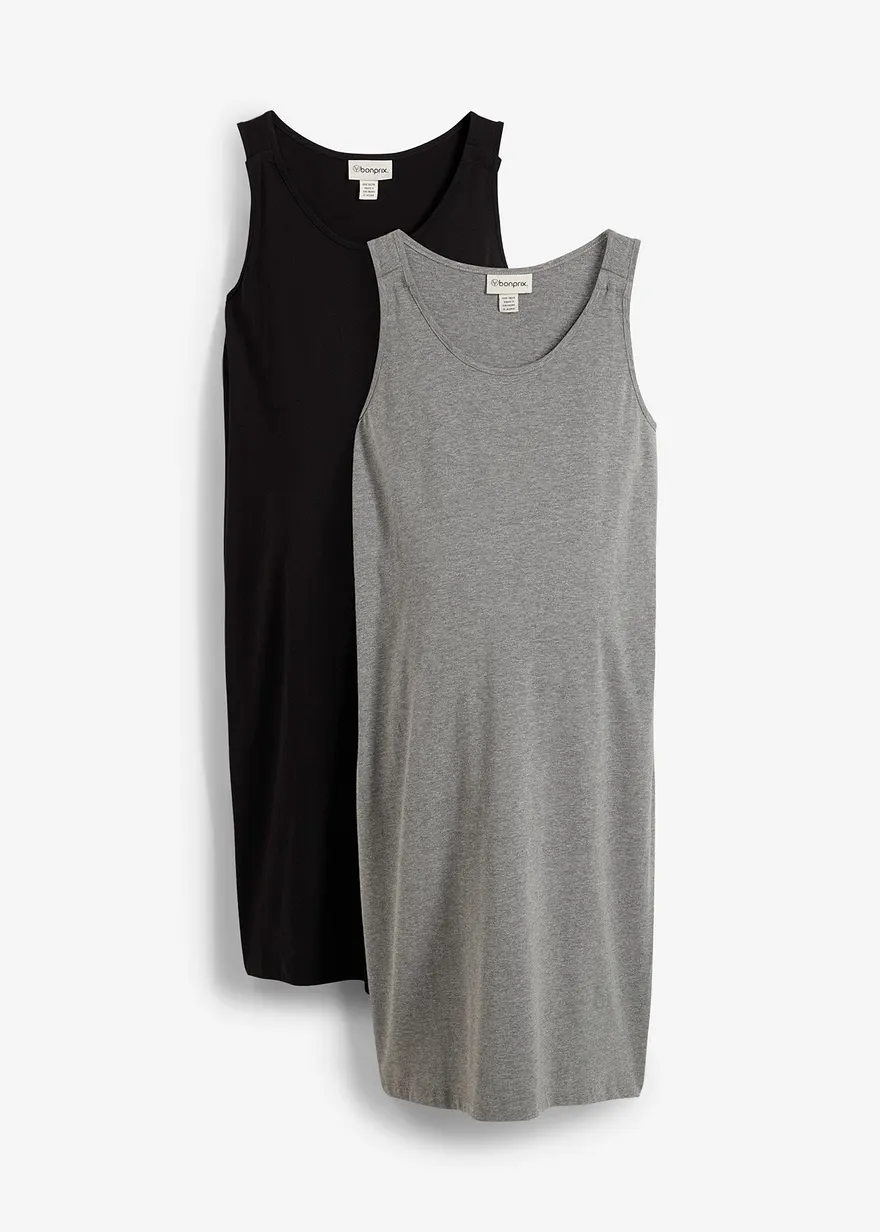 2-in-1 Umstands- und Stillkleid aus Baumwolljersey (2er Pack)