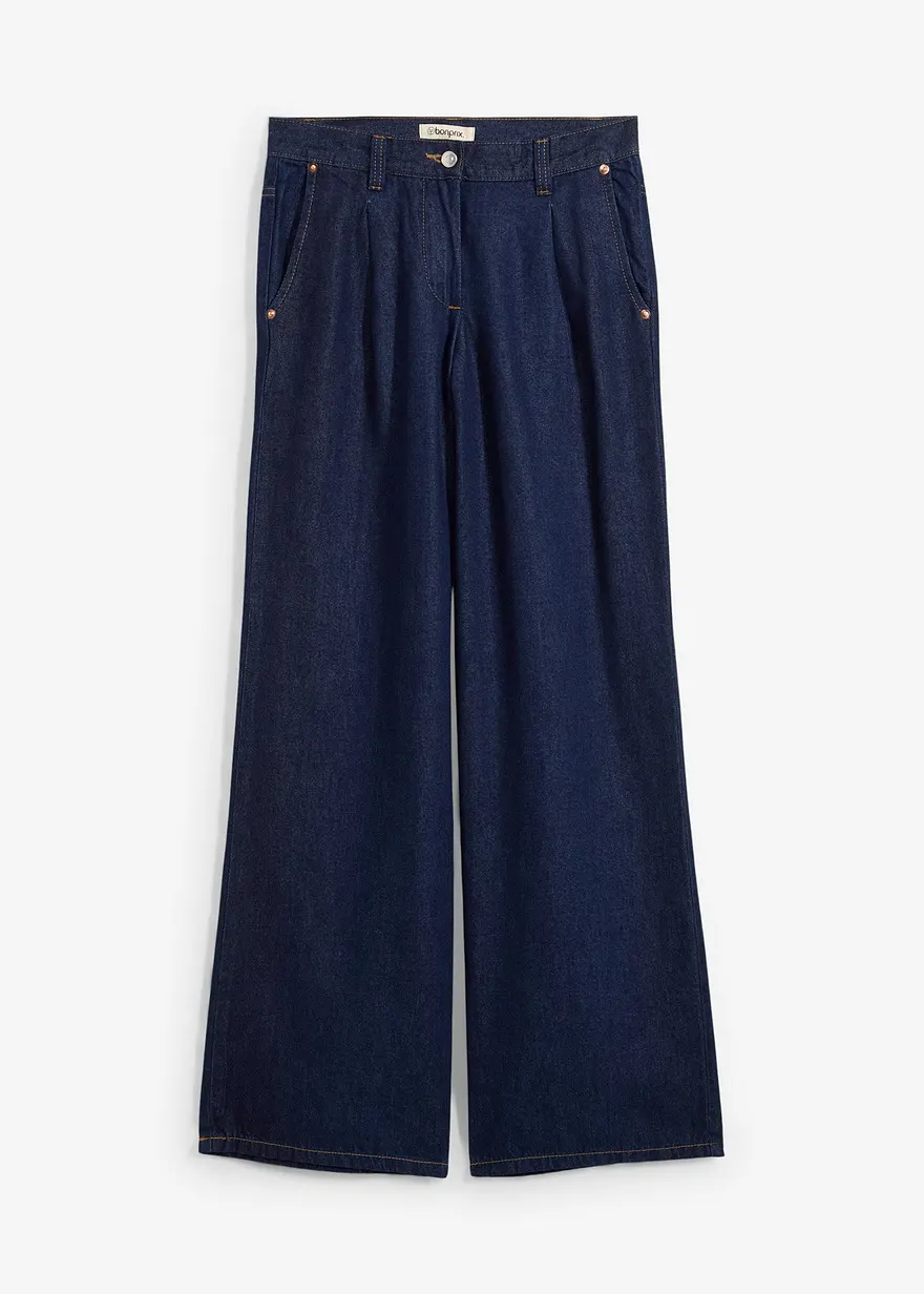Wide-Leg-Jeans, Mid Waist