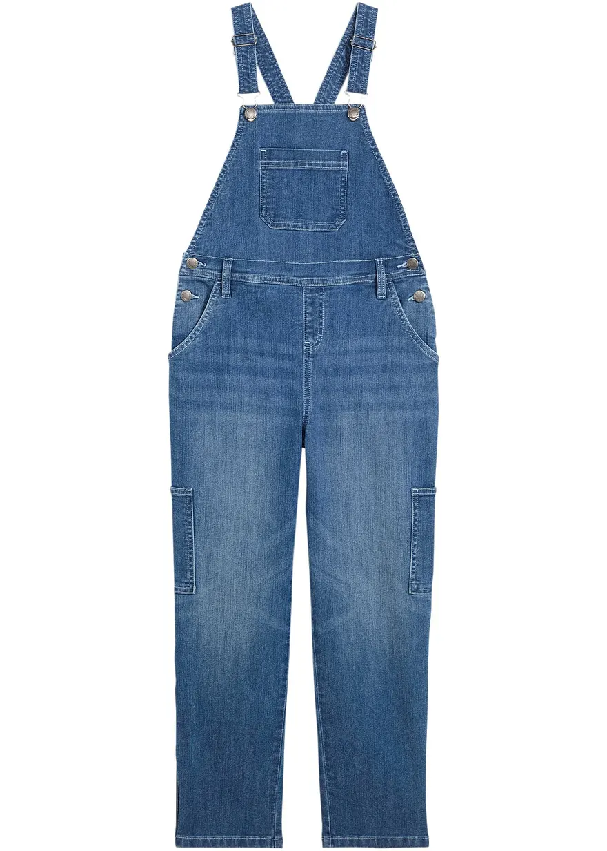 Jeans-Latzhose Mid Waist