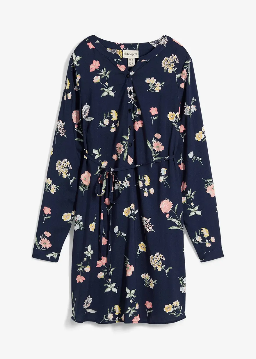 2-in-1 Umstands-und Still-Blusenkleid aus Viskose