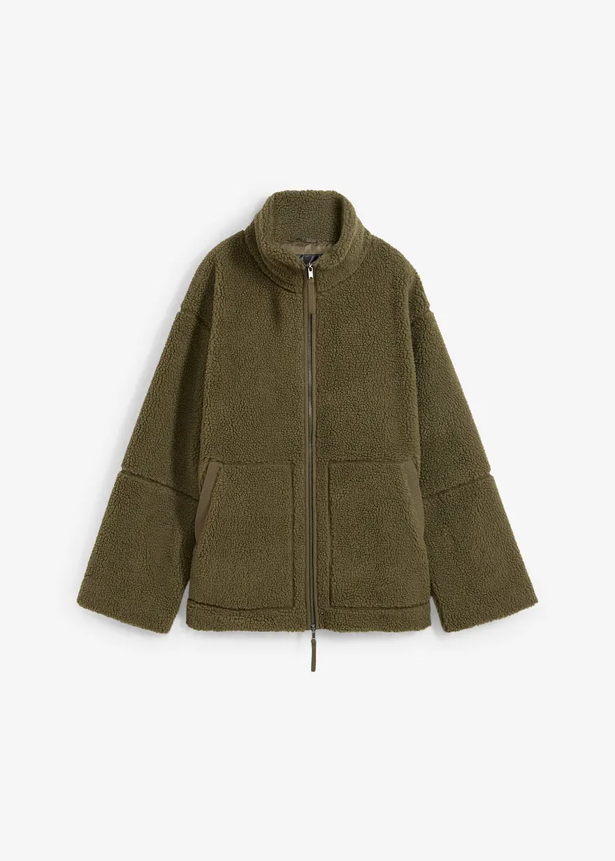 Gefütterte Teddy-Fleece Jacke