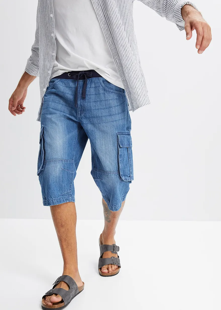 Long-Jeans-Bermuda, Relaxed Fit