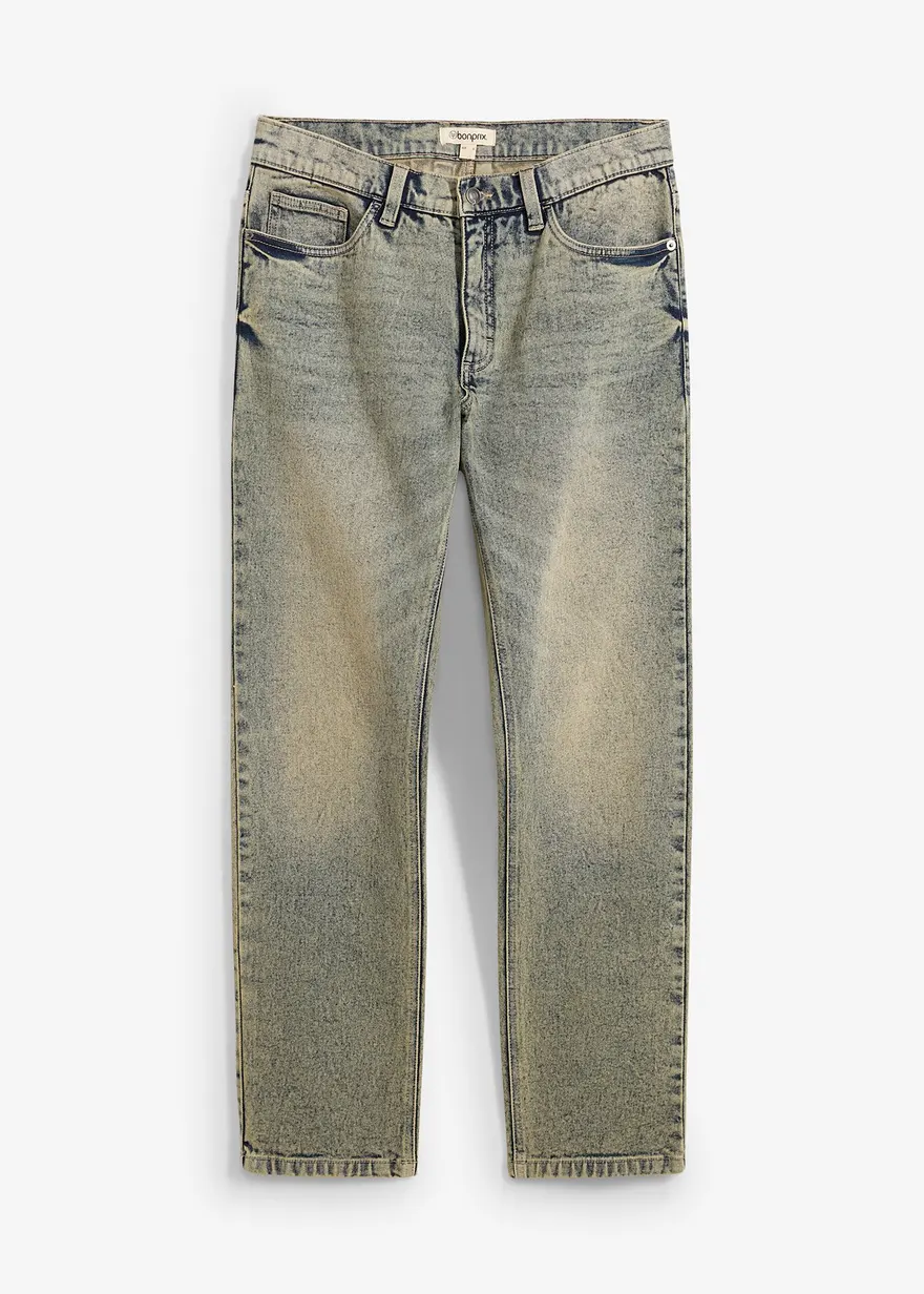 Regular Fit Stretch-Jeans aus schwerem, robustem Denim, Straight