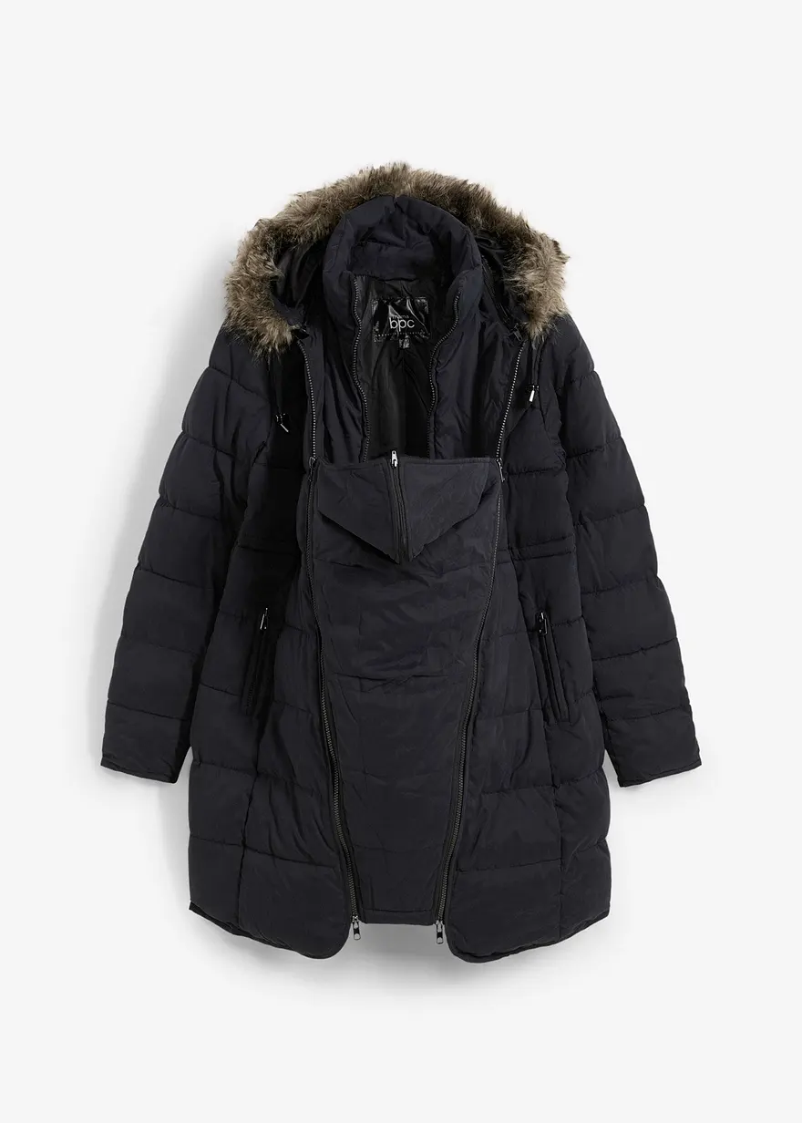 3-in-1 warm wattierte Umstands- und Tragejacke