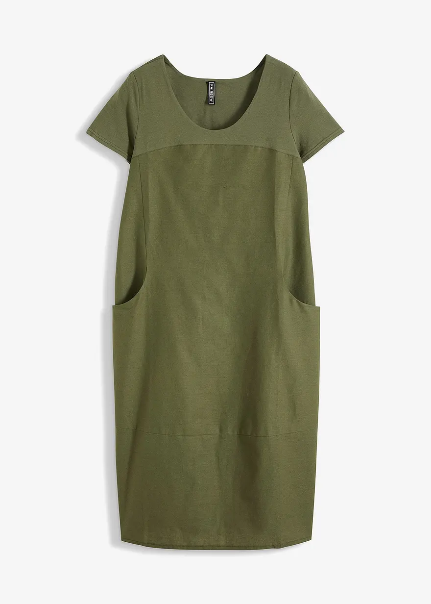 Kleid aus leichtem Leinen-Mix