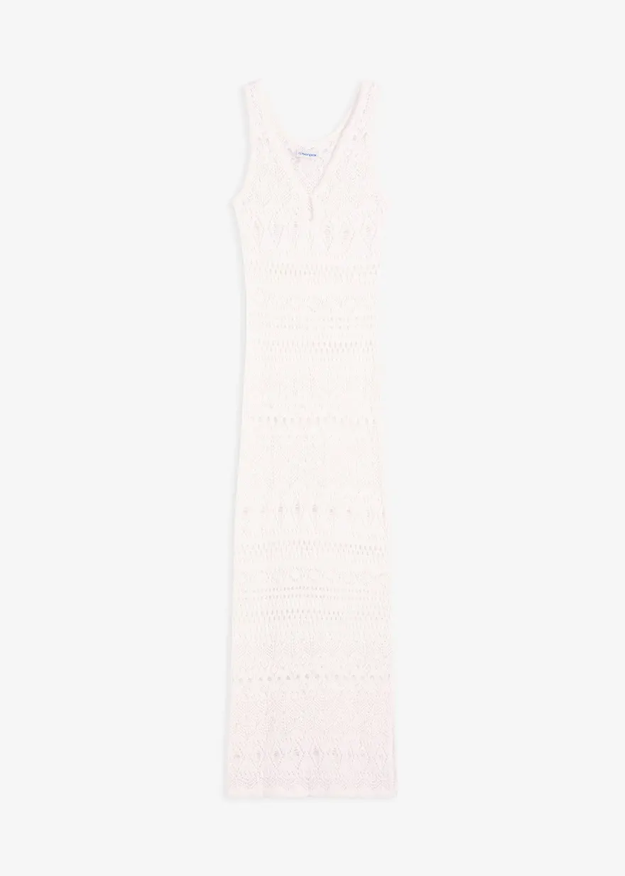 Maxikleid in Häkeloptik