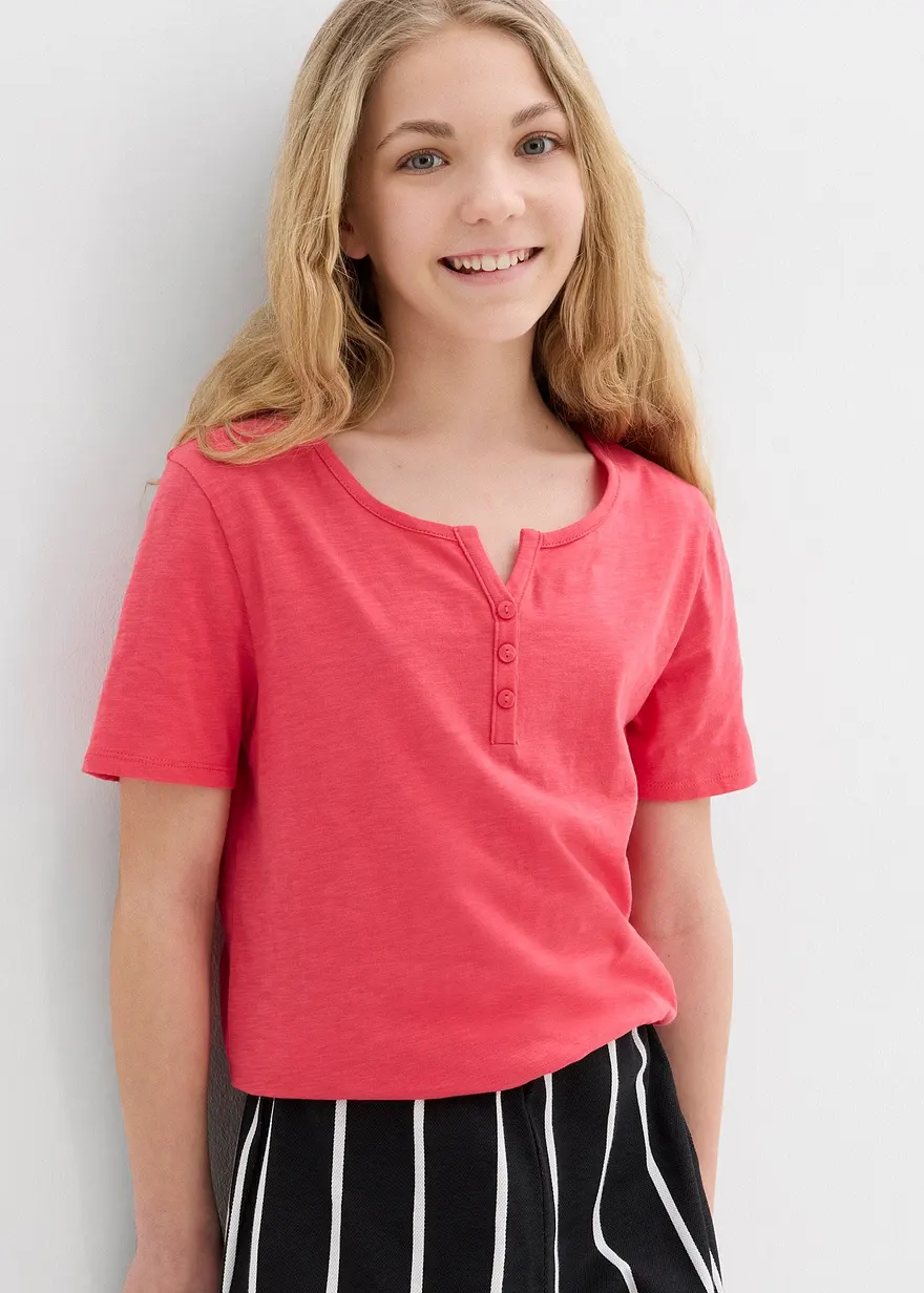 Henleyshirt aus reiner Bio-Baumwolle