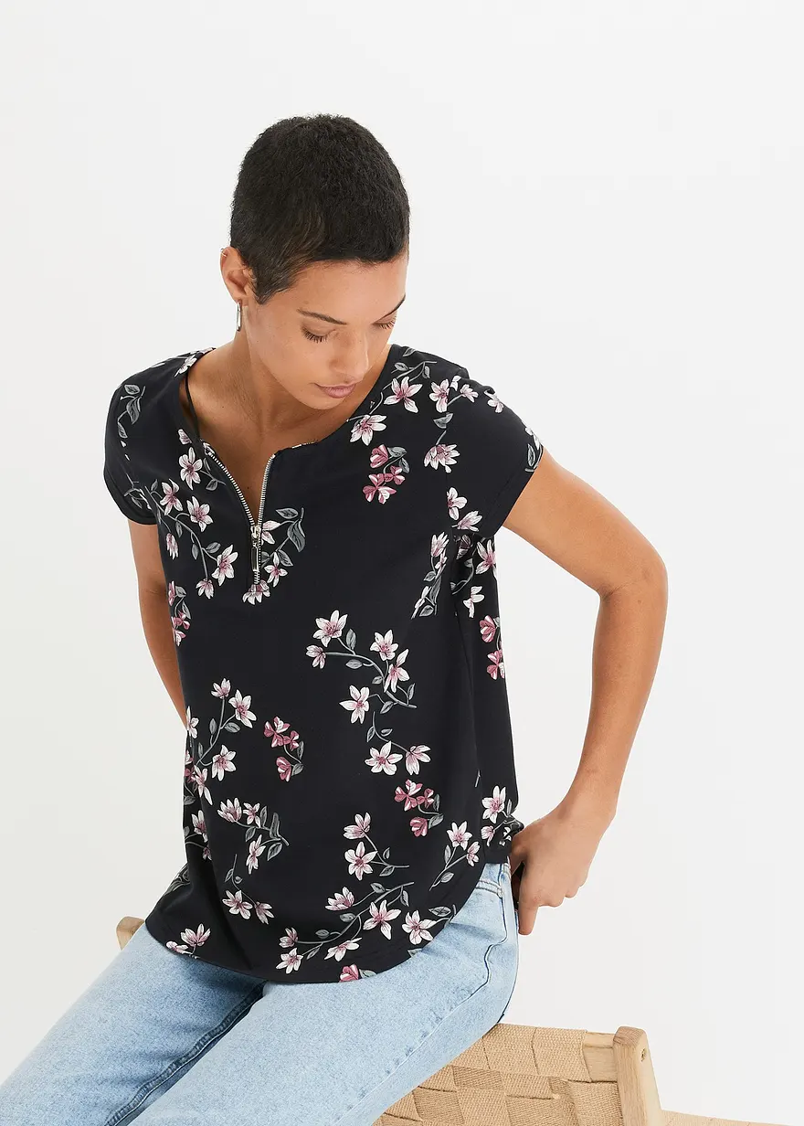 Shirt mit Reißverschluss