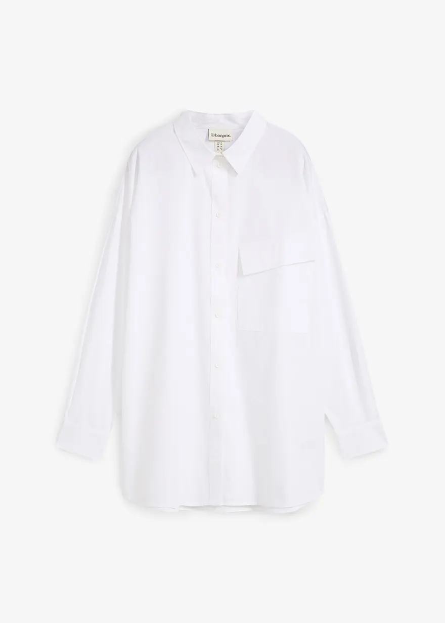 Longbluse aus reiner Baumwolle
