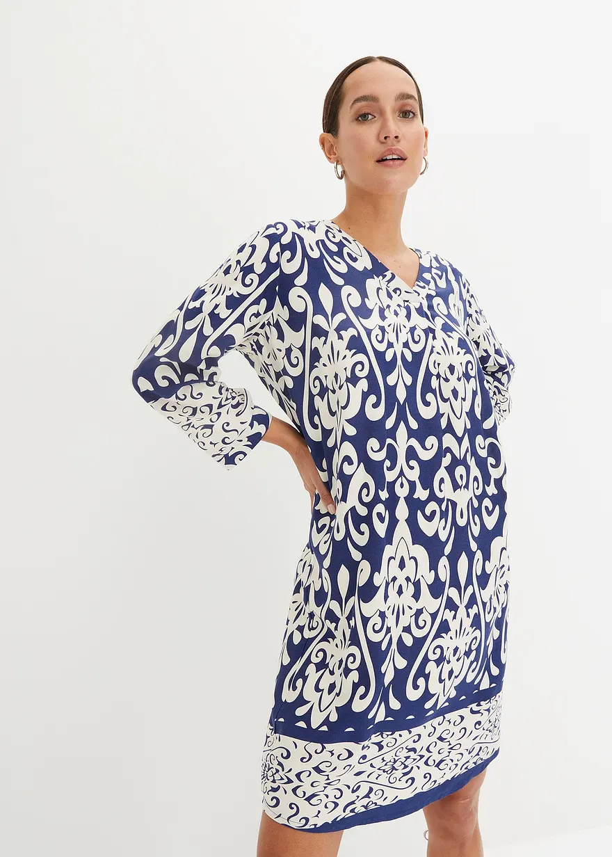 Tunika-Kleid aus fließender Viskose