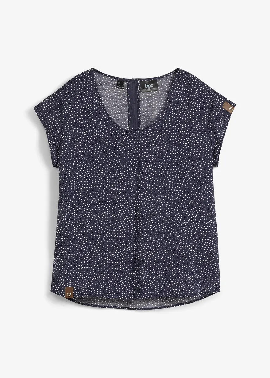 Bedrucktes Blusenshirt, kurzarm