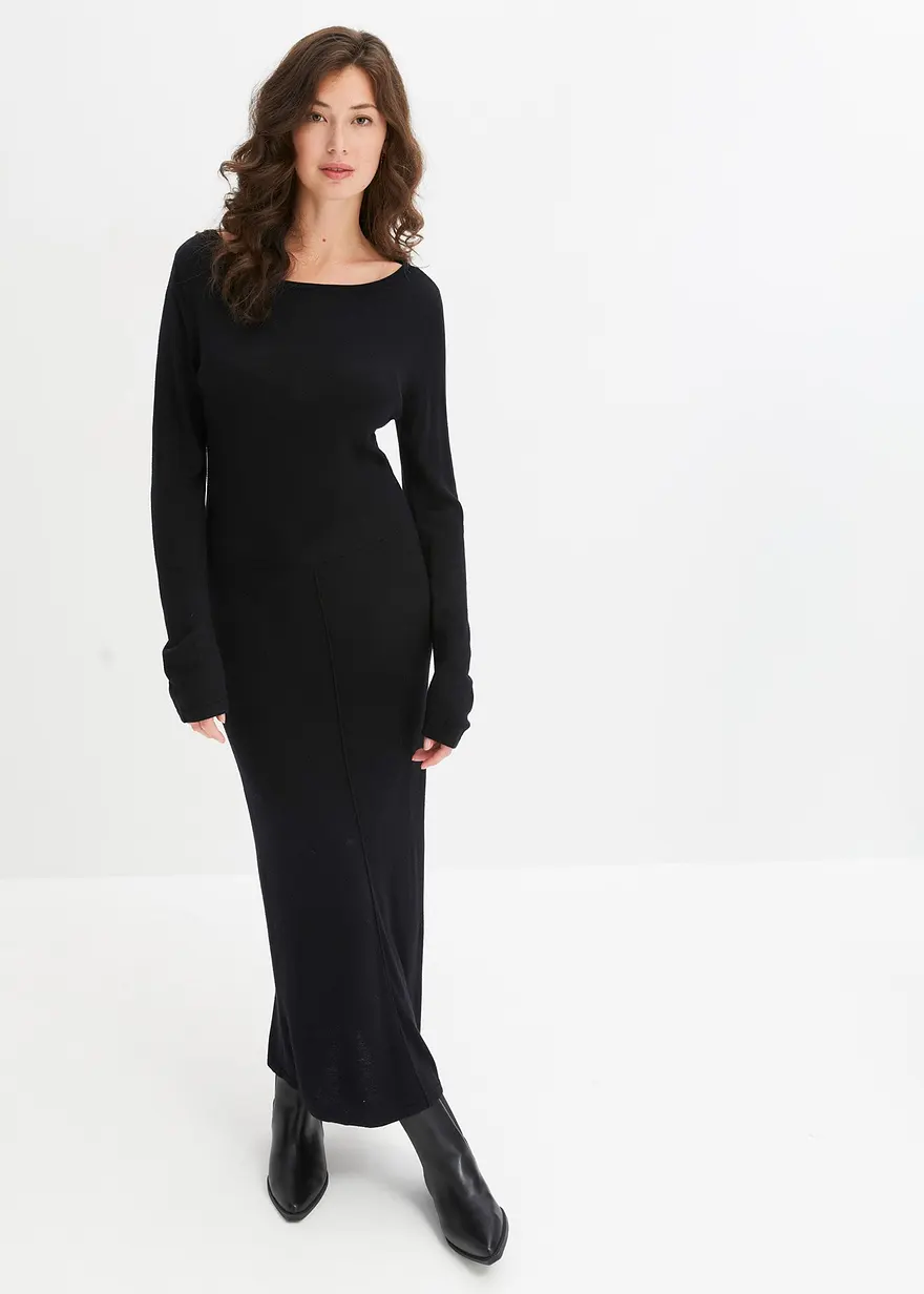 Maxi-Strickkleid aus Viskose-Mix