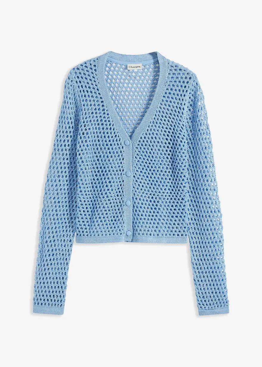 Ajour-Strickjacke