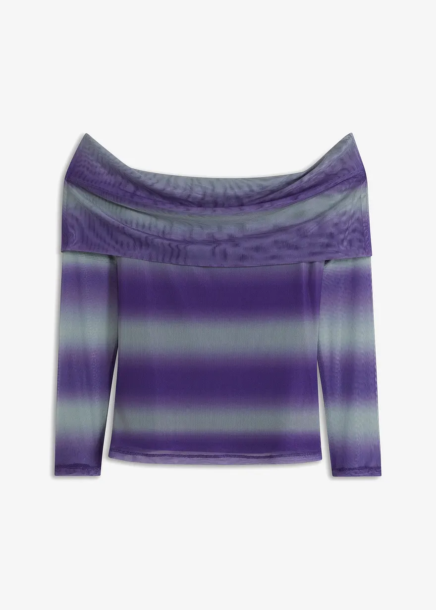 Carmenshirt aus Mesh