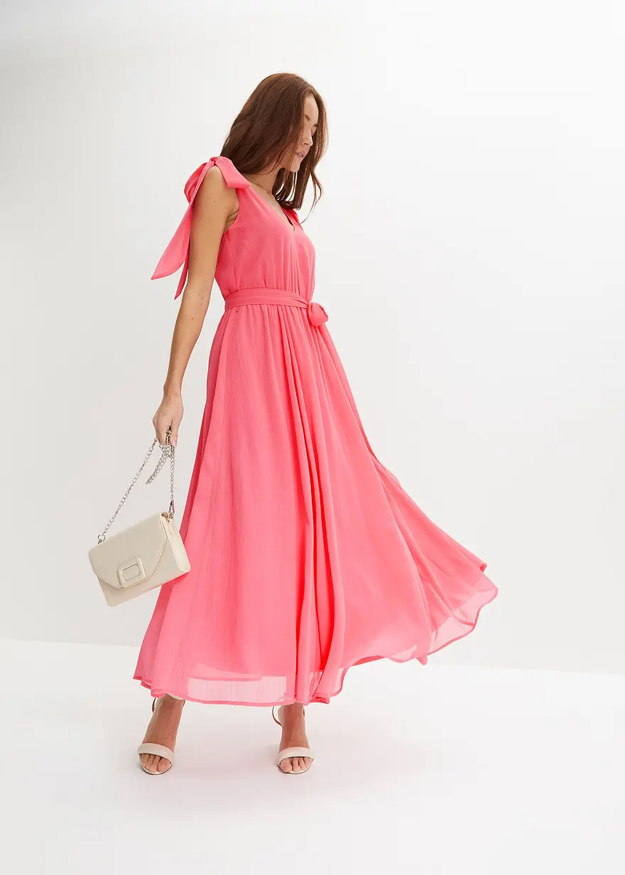 Chiffonkleid mit Schleifendetails