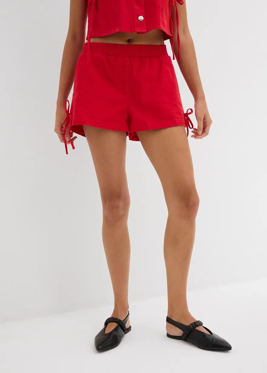 Schlupf-Shorts aus elastischem Baumwoll-Mix