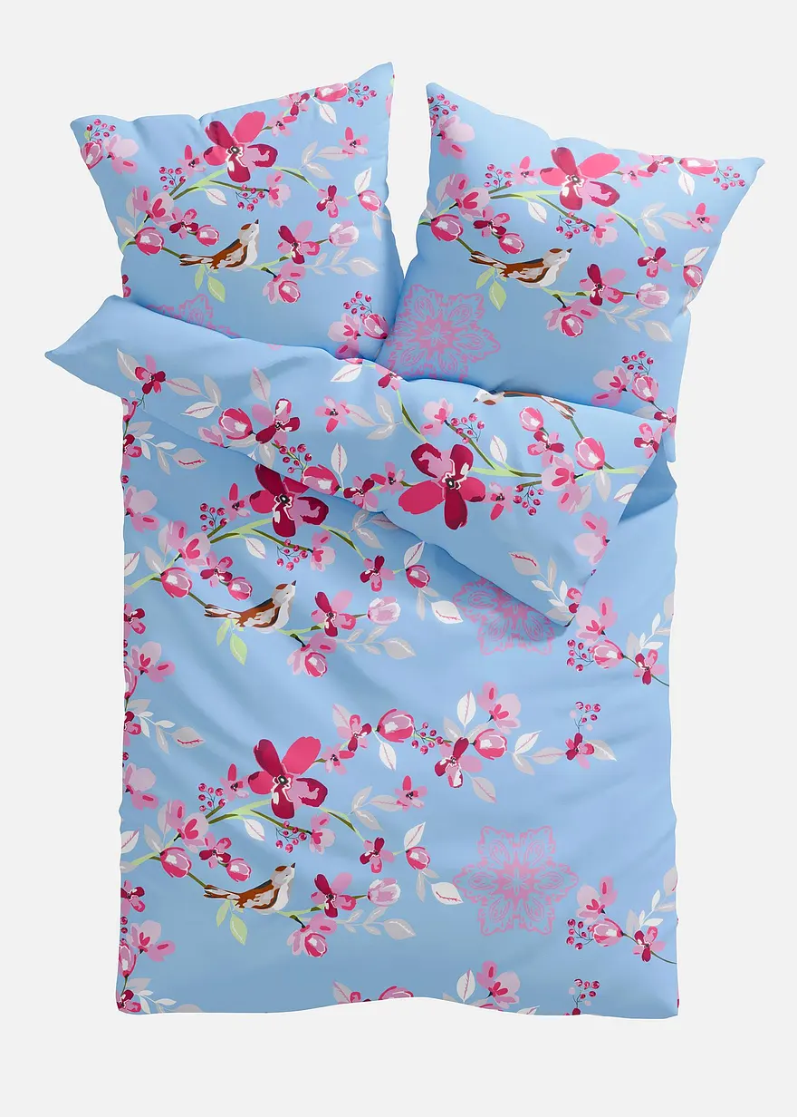 Bettwäsche mit Kirschblüten
