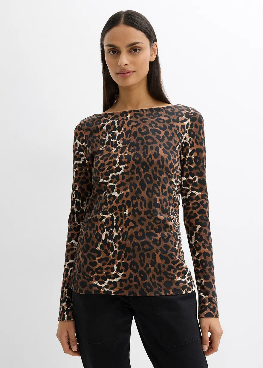 Langarmshirt aus reiner Baumwolle