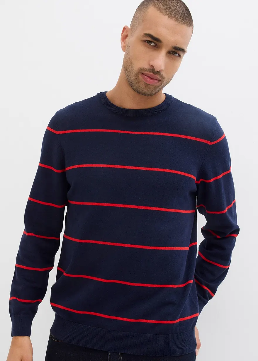 Feinstrickpullover mit reiner Baumwolle