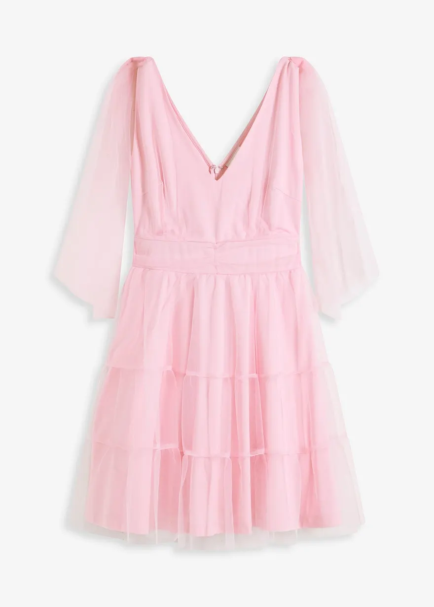 Minikleid aus zartem Tüll mit Schleifen-Details