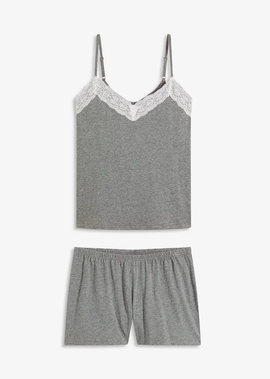 Shorty mit feiner Spitze