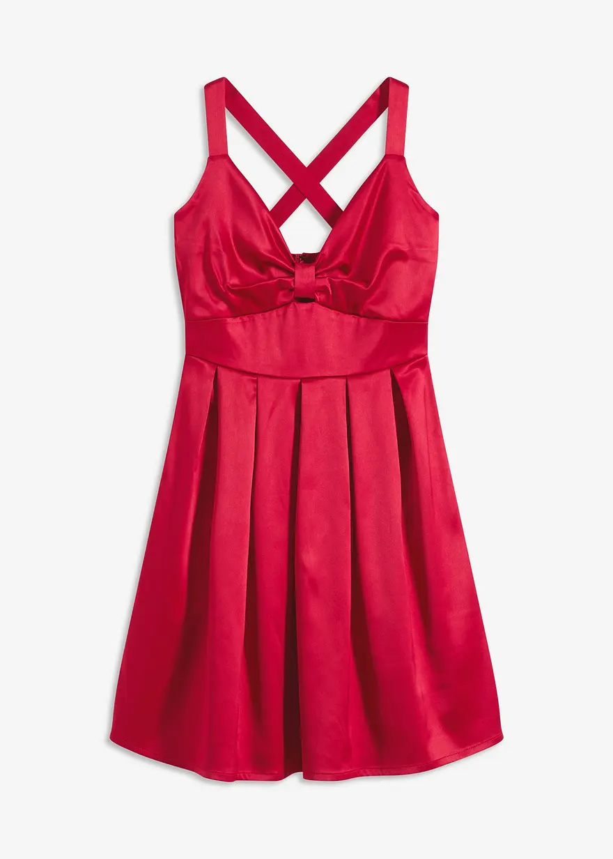 Minikleid aus glänzendem Satin