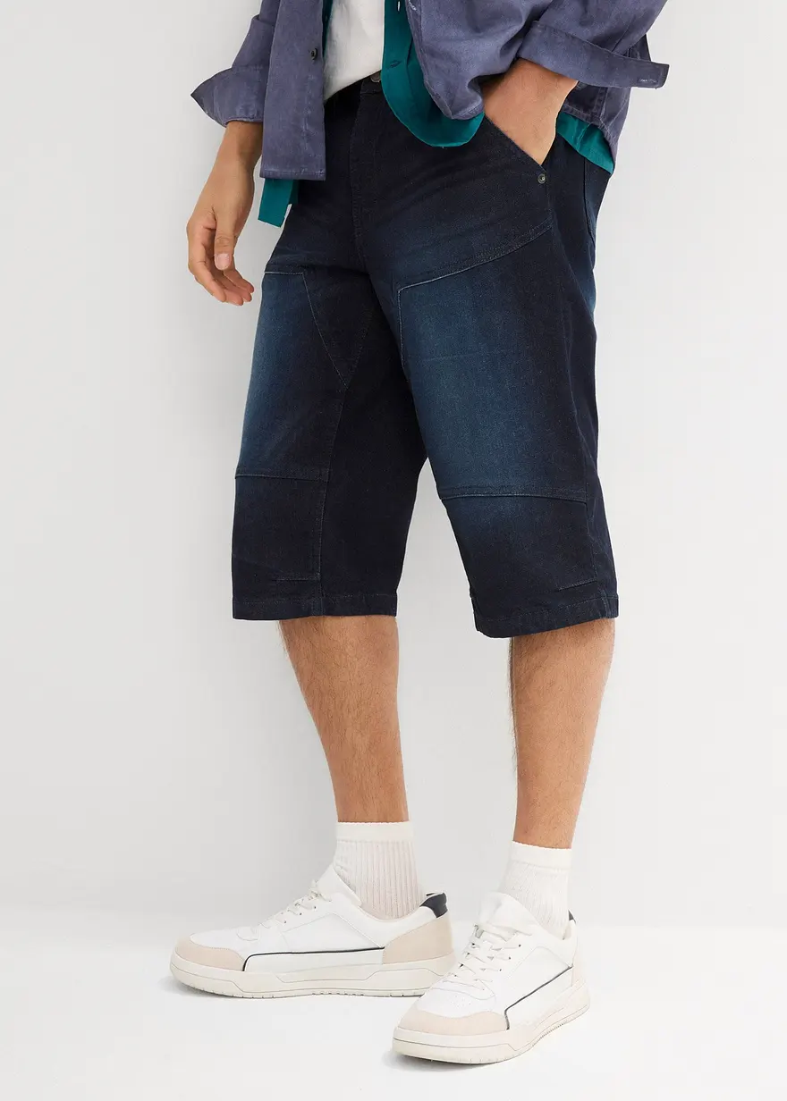 Long-Stretch-Jeans-Bermuda, Regular Fit