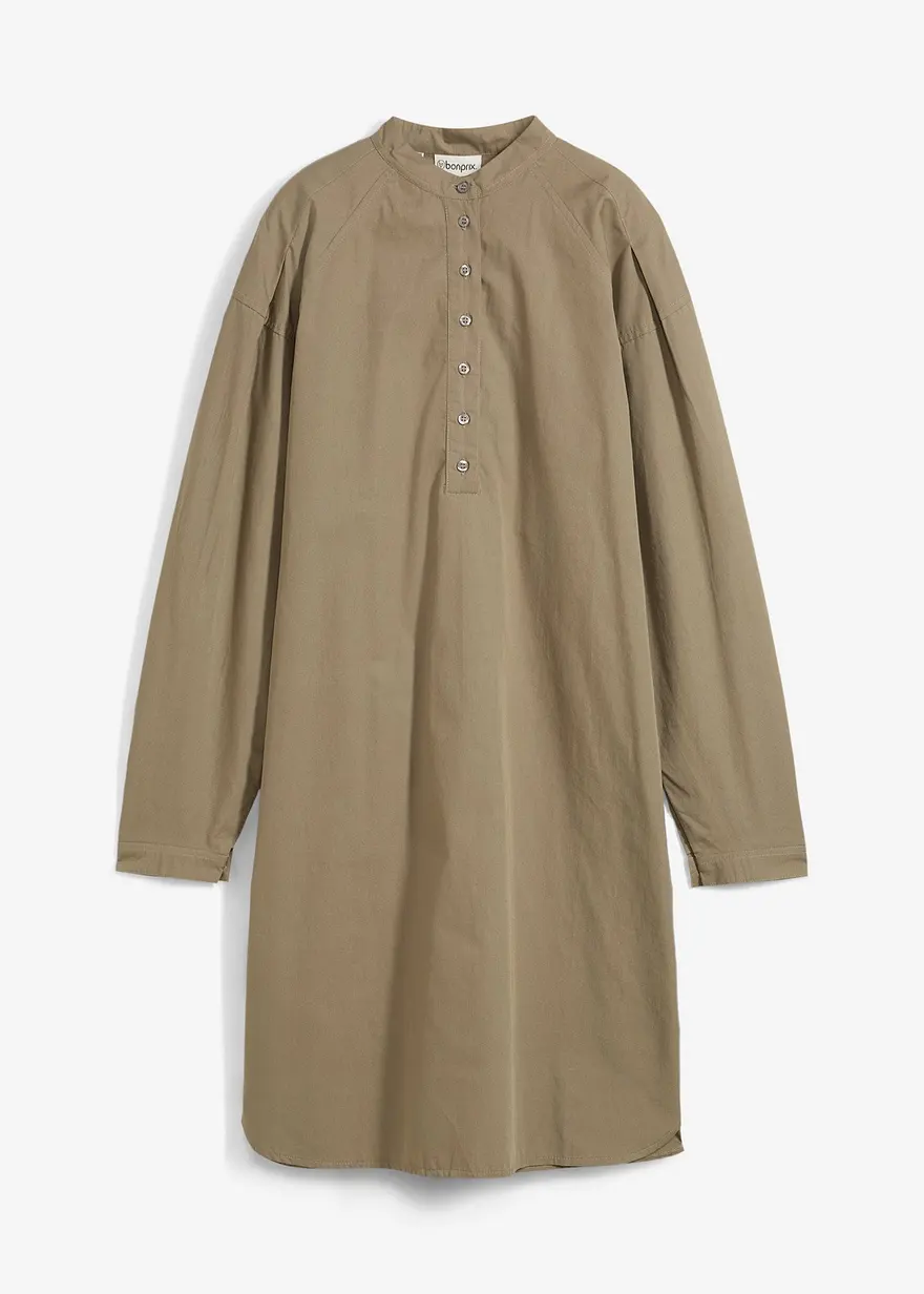 Hemdblusenkleid aus reiner Baumwolle