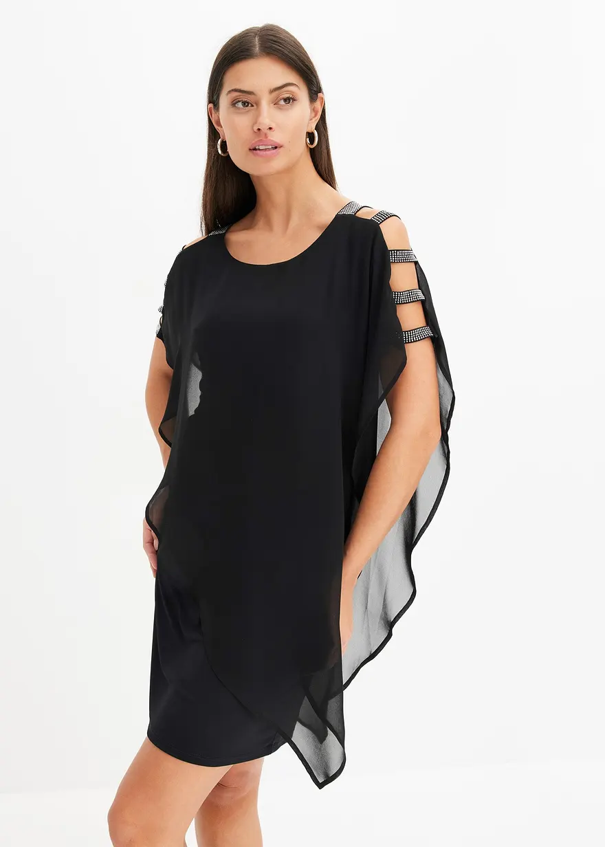 Minikleid mit Strasssteinverzierung