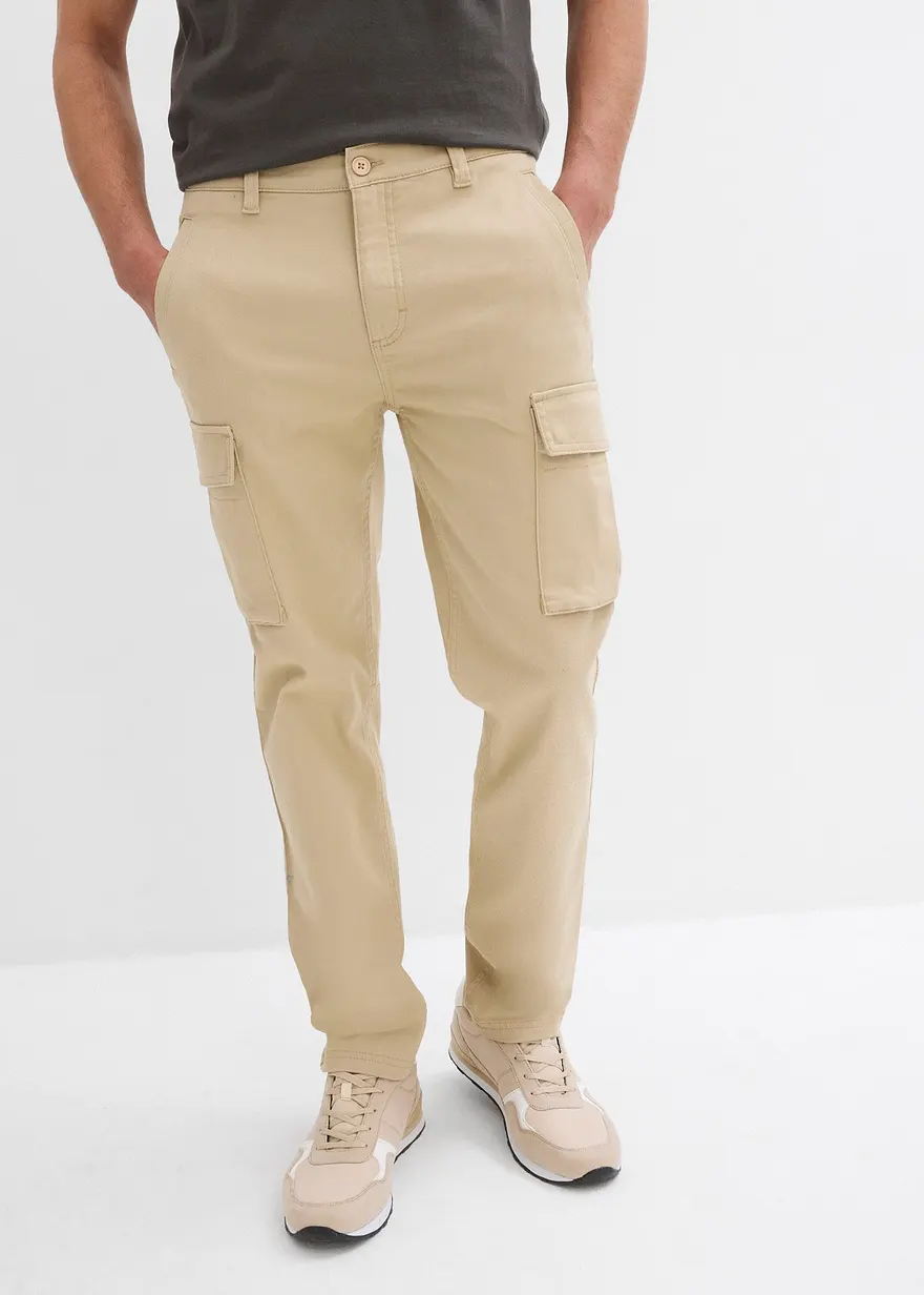 Regular Fit Stretch-Hose mit reiner Baumwolle, Straight