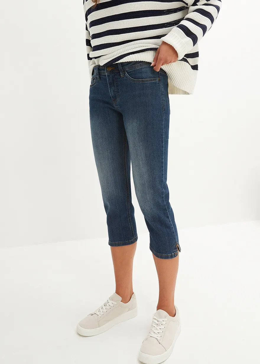 Slim Fit Jeans Mid Waist, cropped