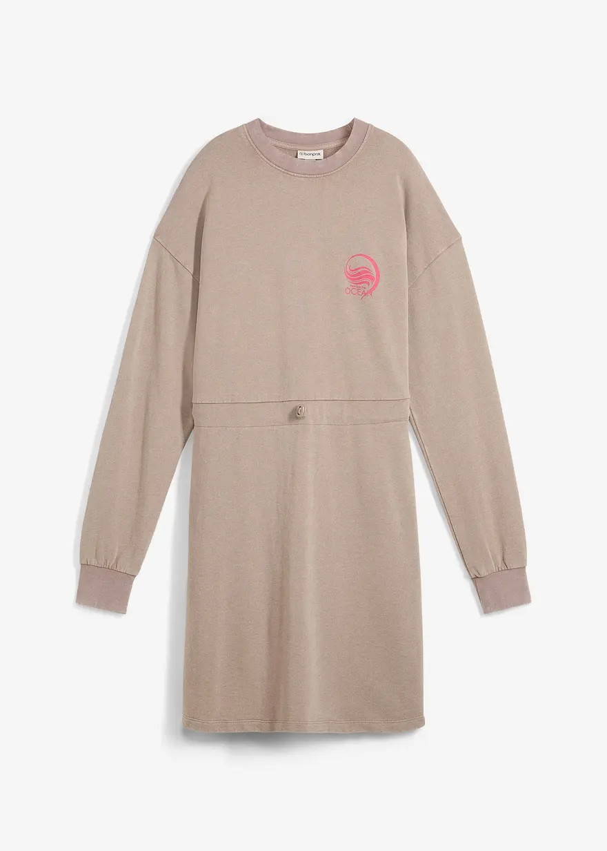 Sweatkleid im used Look