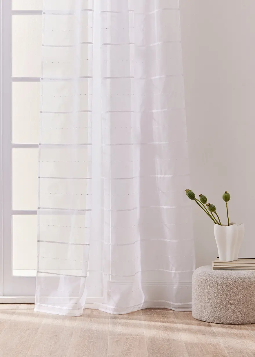 Gardine mit 3D Streifen (1er Pack)