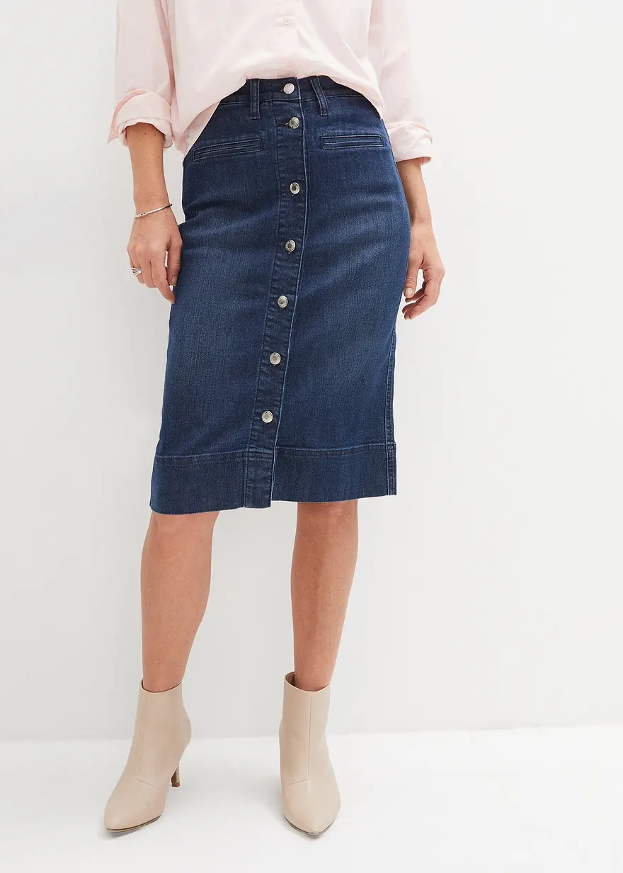 Jeansrock Mid Waist, Stretch