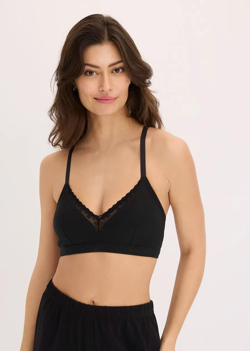 Gepolstertes Bralette ohne Bügel mit Bio-Baumwolle (2er Pack)