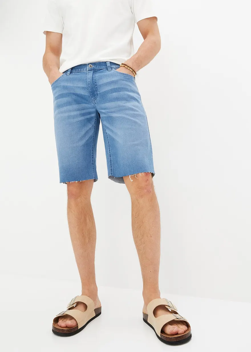 Stretch-Jeans-Bermuda, Relaxed Fit