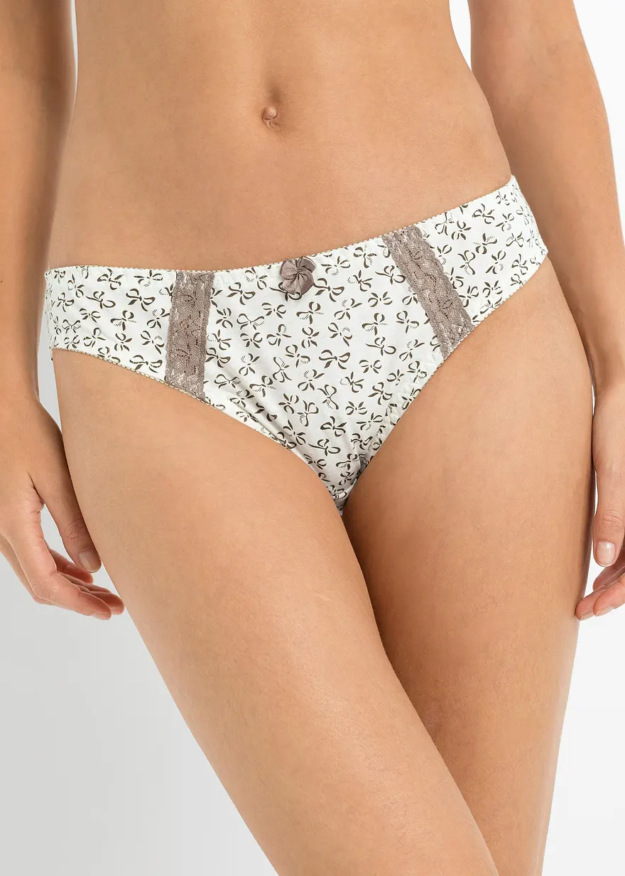 Slip mit femininem Druck (3er Pack)